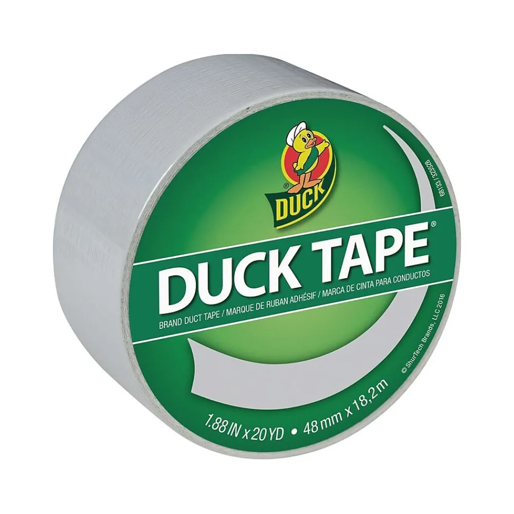Discount Duck Heavy Duty Duct Tapes, 1.88" x 20 Yds./1.88" x 15 Yds., Aqua/Dove Gray/Fluorescent Lilac, 3 Rolls/Pack (LAG-STP)