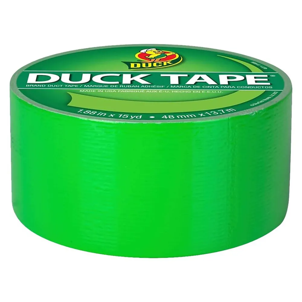 New Duck Heavy Duty Duct Tape, 1.88" x 15 Yds., Neon Green (1265018)