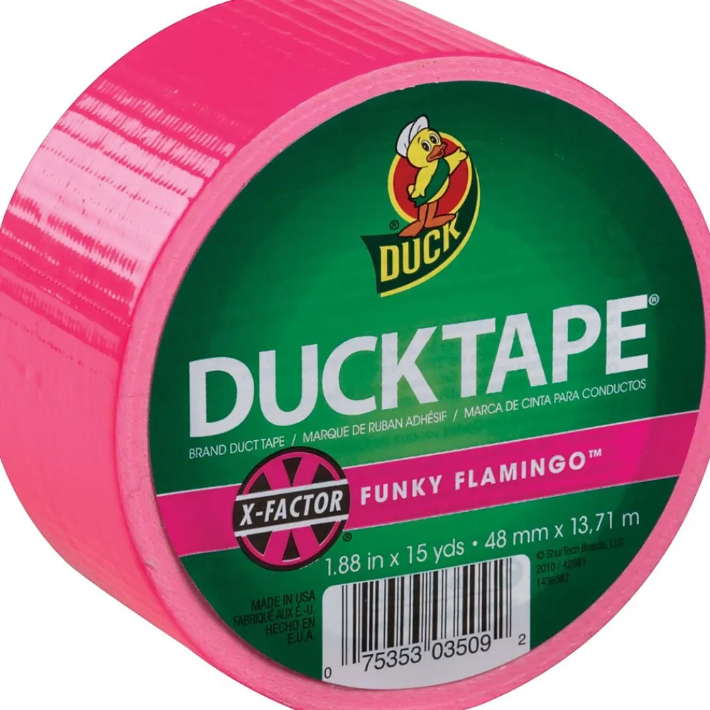 Clearance Duck Tape® Brand Duct Tape, Funky Flamingo X-Factor™, 1.88" x 15 Yards