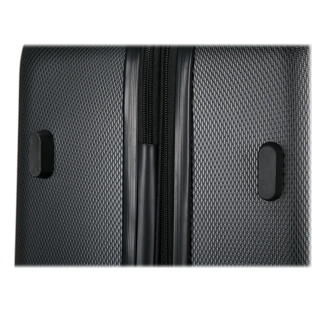 Crypto 19.75" Hardside Carry-On Suitcase, 4-Wheeled Spinner, TSA Checkpoint Friendly, Black (DKCRY00S-BLK)<DUKAP