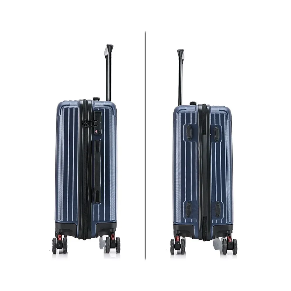Stratos 20" Hardside Carry-On Suitcase, 4-Wheeled Spinner, TSA Checkpoint Friendly, Blue (DKSTR00S-BLU)<DUKAP Best