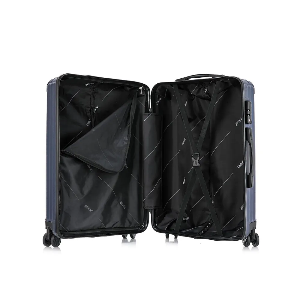 Stratos 20" Hardside Carry-On Suitcase, 4-Wheeled Spinner, TSA Checkpoint Friendly, Blue (DKSTR00S-BLU)<DUKAP Best