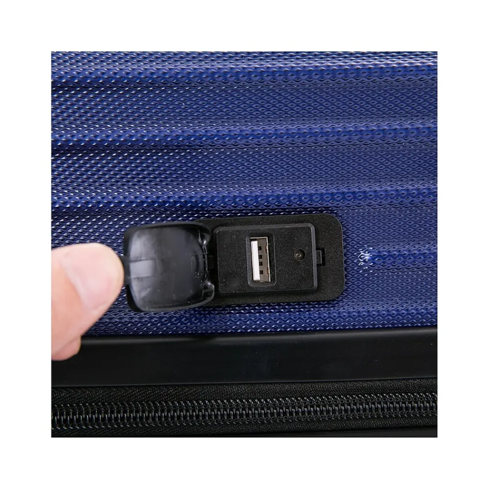 Tour 20" Hardside Carry-On Suitcase, 4-Wheeled Spinner, TSA Checkpoint Friendly, (DKTOU00S-BLU)<DUKAP