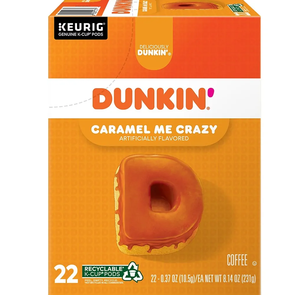 Dunkin' Caramel Me Crazy Coffee Keurig® K-Cup® Pods, Medium Roast, 22/Box (5000364900)