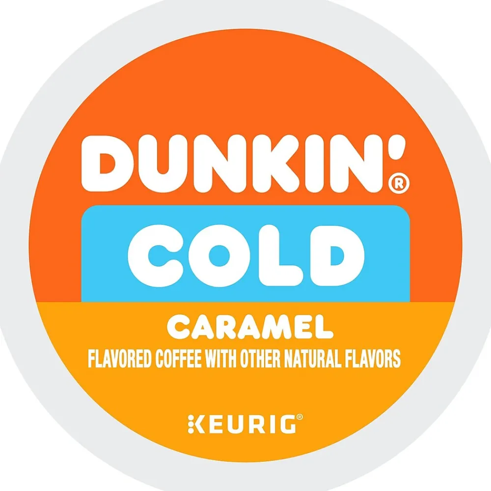 Dunkin' Cold Caramel Iced Coffee Keurig® K-Cup® Pods, Medium Dark Roast, 22/Box (5000375314)