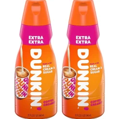 Dunkin' Extra Extra Coffee Creamer, 32 Oz, 2PK