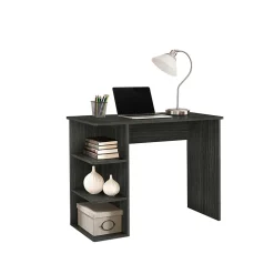 Corner Desks*Easy 2 Go 40"W Student Desk with Bookcases, Gray (WE-OF-0146G)