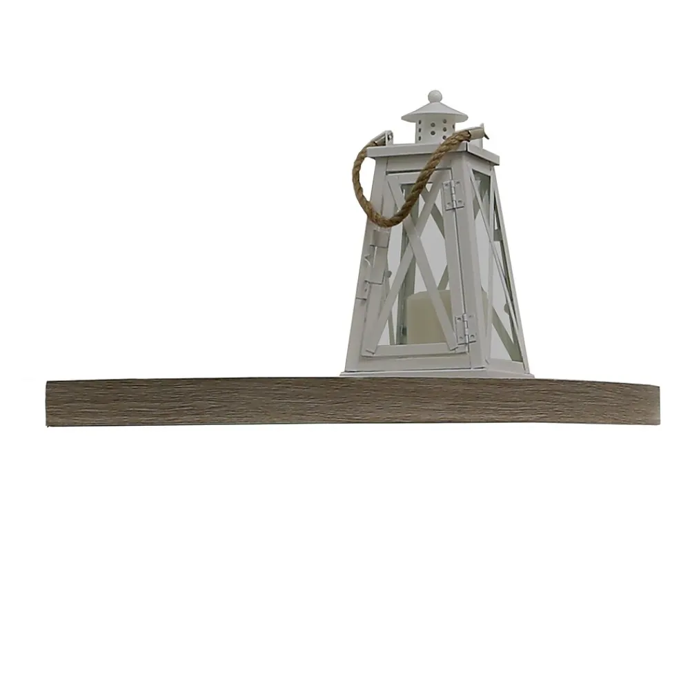 Shelving*Eden Grove MDF Mounted Corner Shelf, 14", Driftwood (9602054E)