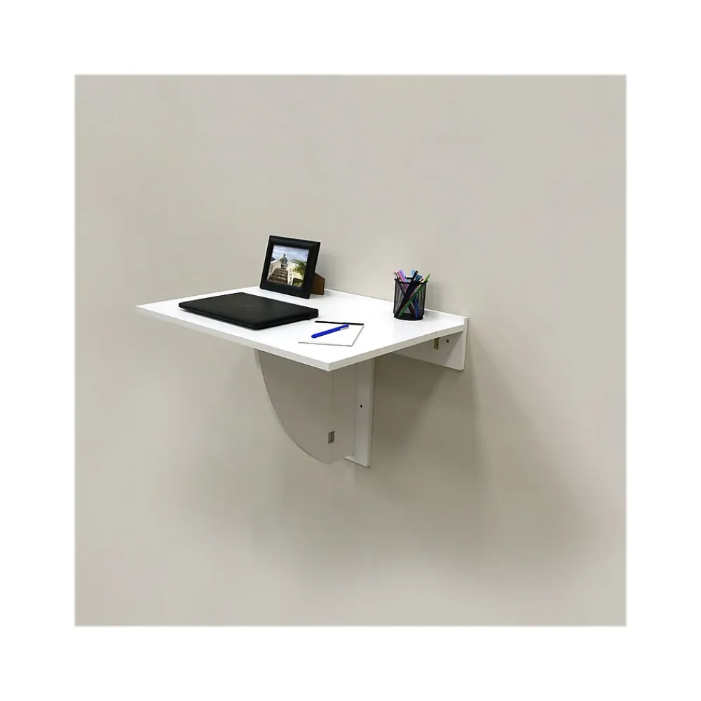 Shelving*Eden Grove MDF Mounted Desk Shelf, 30", White (9502010)