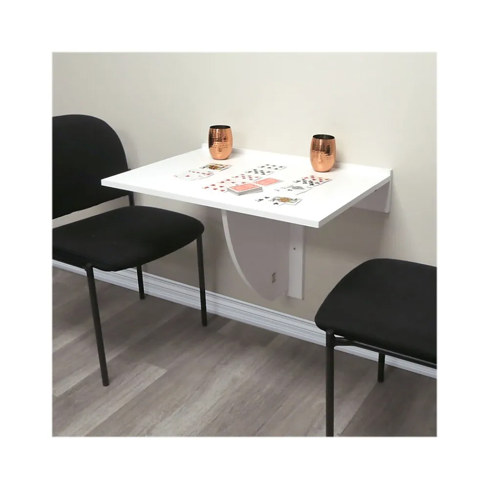 Shelving*Eden Grove MDF Mounted Desk Shelf, 30", White (9502010)