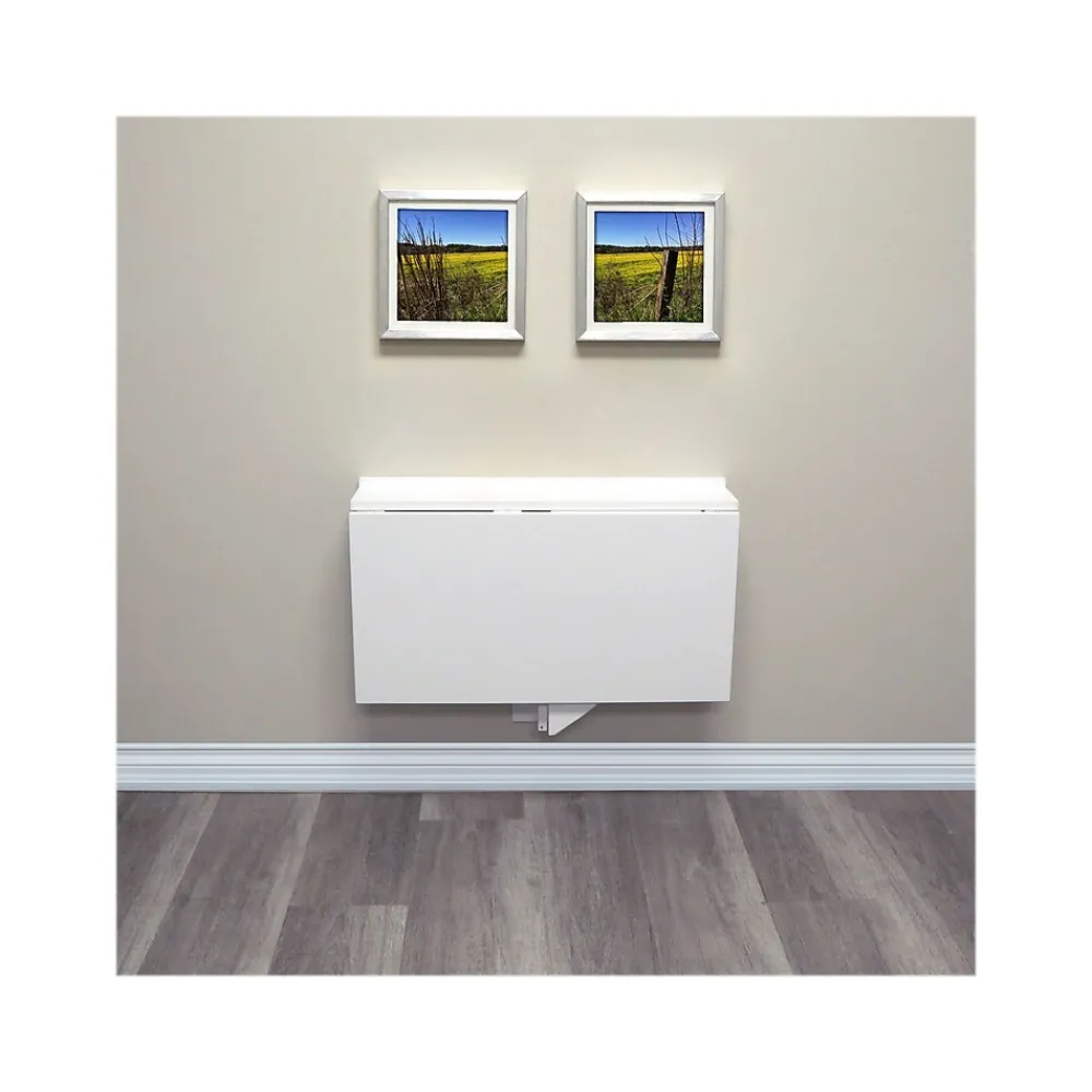 Shelving*Eden Grove MDF Mounted Desk Shelf, 30", White (9502010)