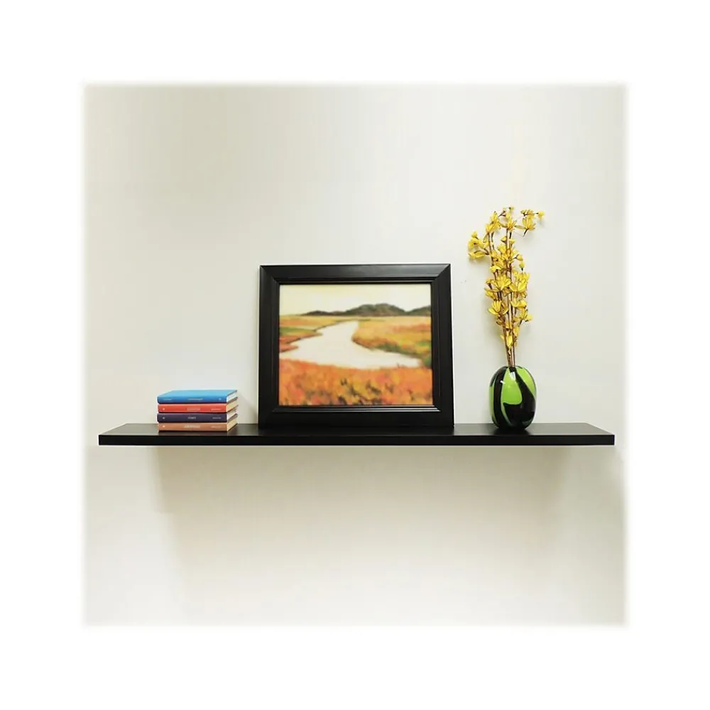 Shelving*Eden Grove Slim MDF Mounted Shelf, 48", Black (9084674)