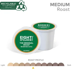 Eight O'Clock Original Blend Decaf Coffee, Medium Roast, Keurig® K-Cup® Pods, 24/Box (06425)