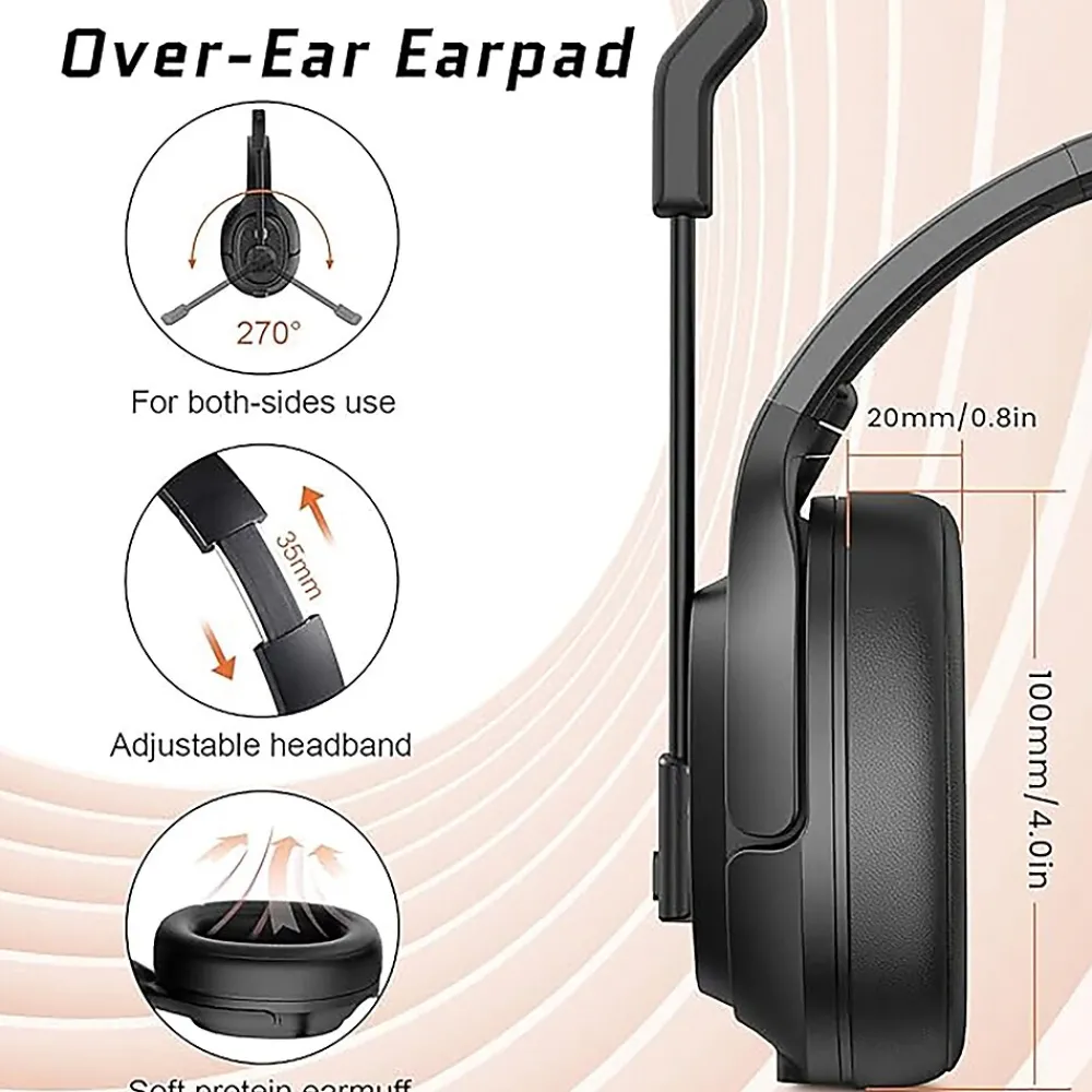 Online EKSATelecom H1 Pro Telecom Bluetooth Headset, Black (T-AM01-03)