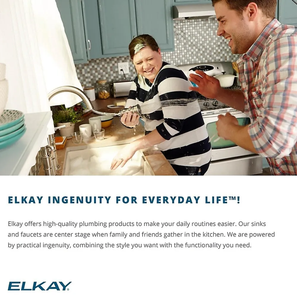 Elkay Celebrity 15" x 15" x 6-1/8", Single Bowl Top Mount Bar Sink, Brushed Satin (BCR152)