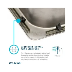 Elkay Celebrity 3-Hole Single-Bowl Drop In Kitchen Sink, 21.25