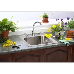 Elkay Celebrity Stainless Steel 20" x 20" x 10-1/8", Single Bowl Top Mount Laundry Sink (ESE2020101)