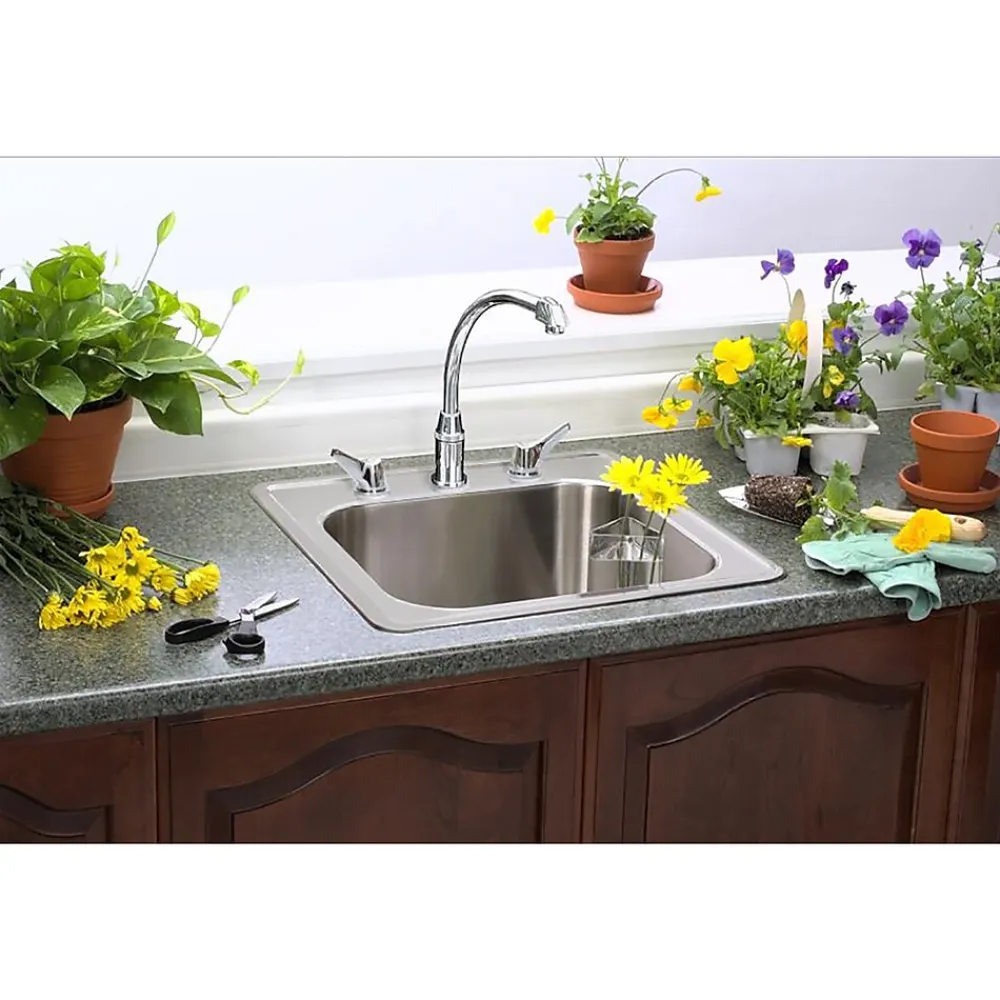 Elkay Celebrity Stainless Steel 20" x 20" x 10-1/8", Single Bowl Top Mount Laundry Sink (ESE2020101)