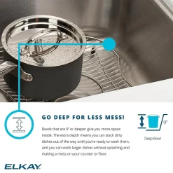 Elkay Lustertone Stainless Steel 30-1/2