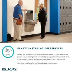 Elkay Versatile Cooler Wall Mount Bi-Level ADA Non-Filtered, 8 GPH Light Gray Granite (EZSTL8LC)