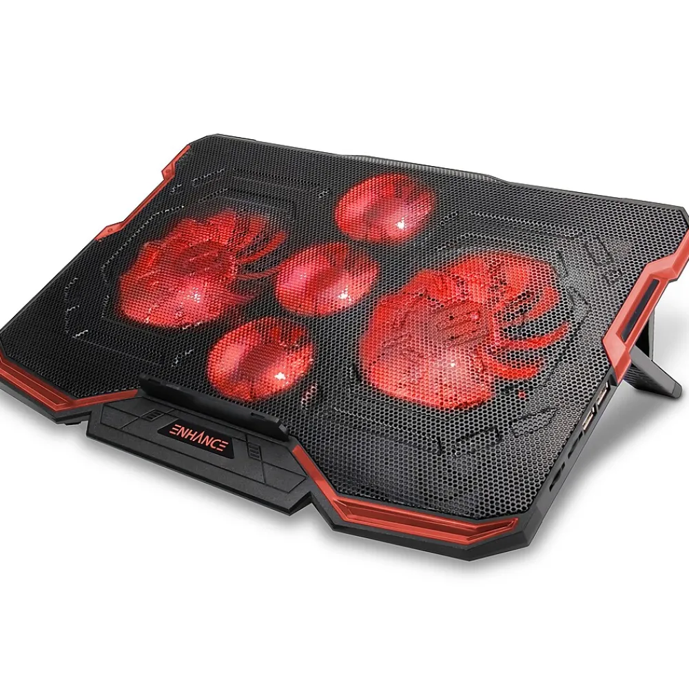 Sale Enhance Cryogen ENGXC20100RDWS Laptop Cooling Stand, USB Connectivity, Red