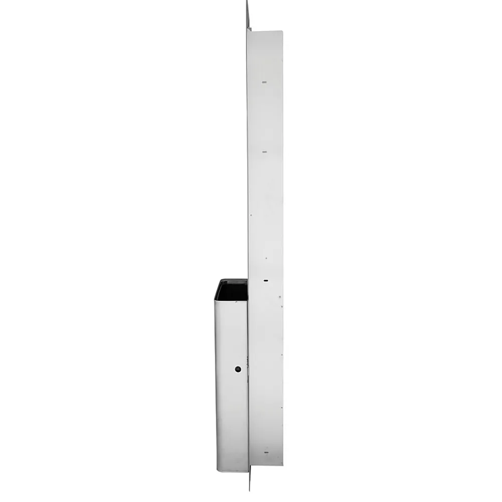® Flex Trash Receptacle for 10.75" Wall Cavity by GP PRO, Stainless, 9.03"W x 21.75"D x 60.25"H (59753)<enmotion Discount