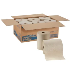 enmotion Recycled Recycled Hardwound Paper Towels, 1-ply, 800 ft./Roll, 6 Rolls/Carton (89480)