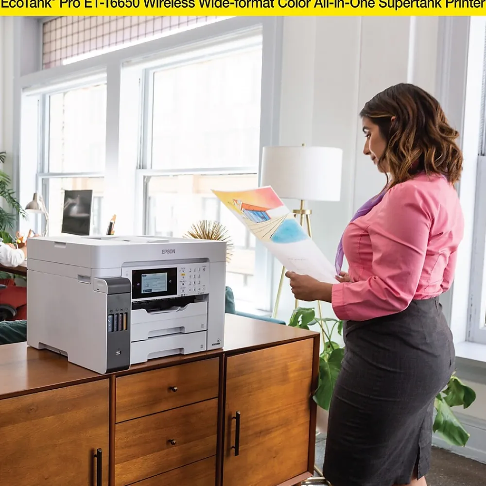 Epson EcoTank Pro ET-16650 Wireless Color Inkjet Printer, All-In-One Supertank, Print, Scan, Copy, Fax (9472516)