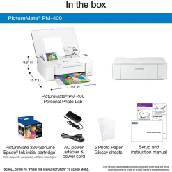 Epson PictureMate PM-400 Wireless Color Inkjet Printer (C11CE84201)