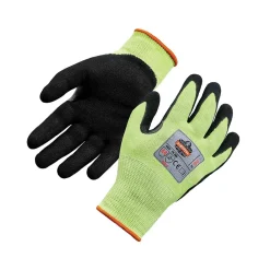 Ergodyne ProFlex 7041 Hi-Vis Nitrile-Coated Cut-Resistant Gloves, ANSI A4, Wet Grip, Lime, XXL, 12 Pairs (17816)