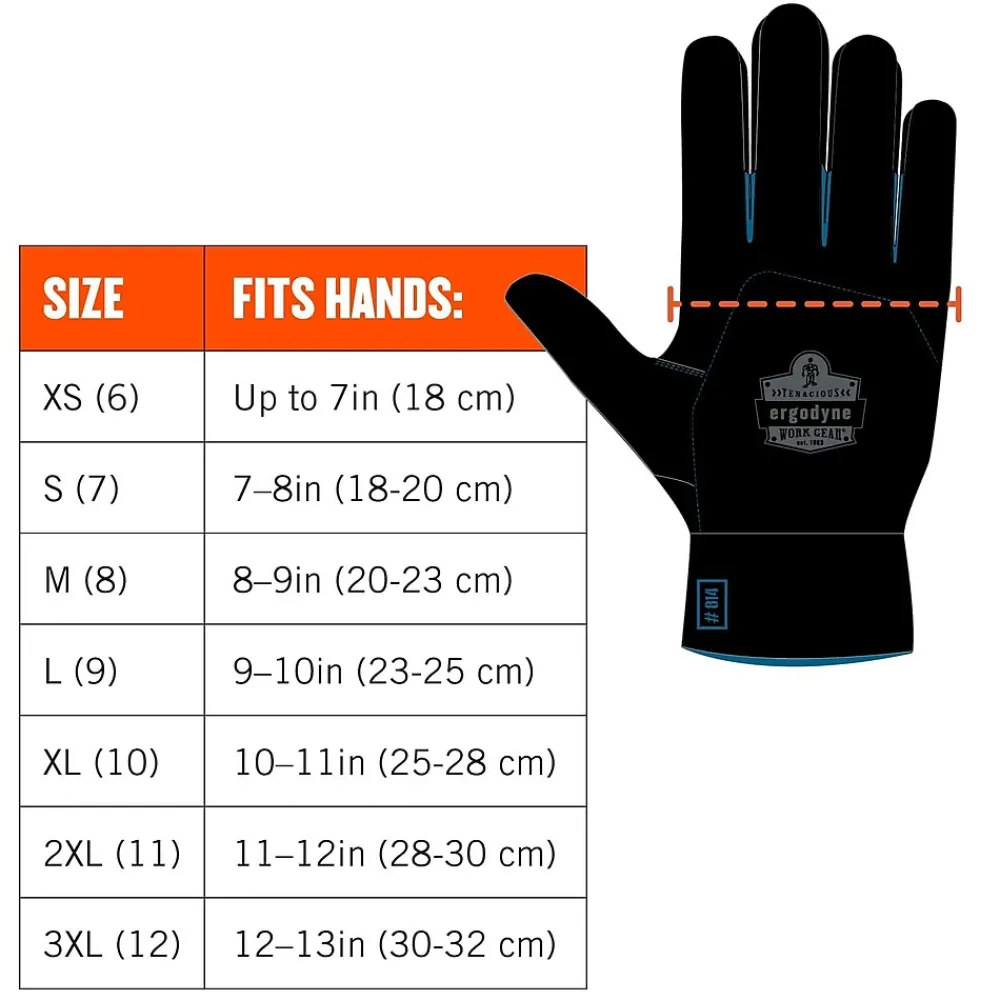 Ergodyne ProFlex 7501 Waterproof Winter Work Gloves, Gray, XXL, 144 Pairs (17936)