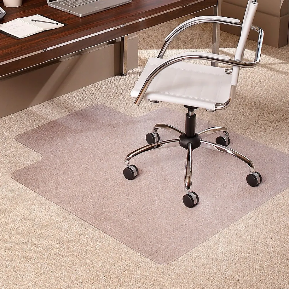 Chair Mats*ES Robbins EverLife Carpet Chair Mat with Lip, 45" x 53'', Medium-Pile, Clear (128173)