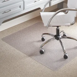 Chair Mats*ES Robbins EverLife Carpet Chair Mat, 46" x 60'', Medium-Pile, Clear (128371)