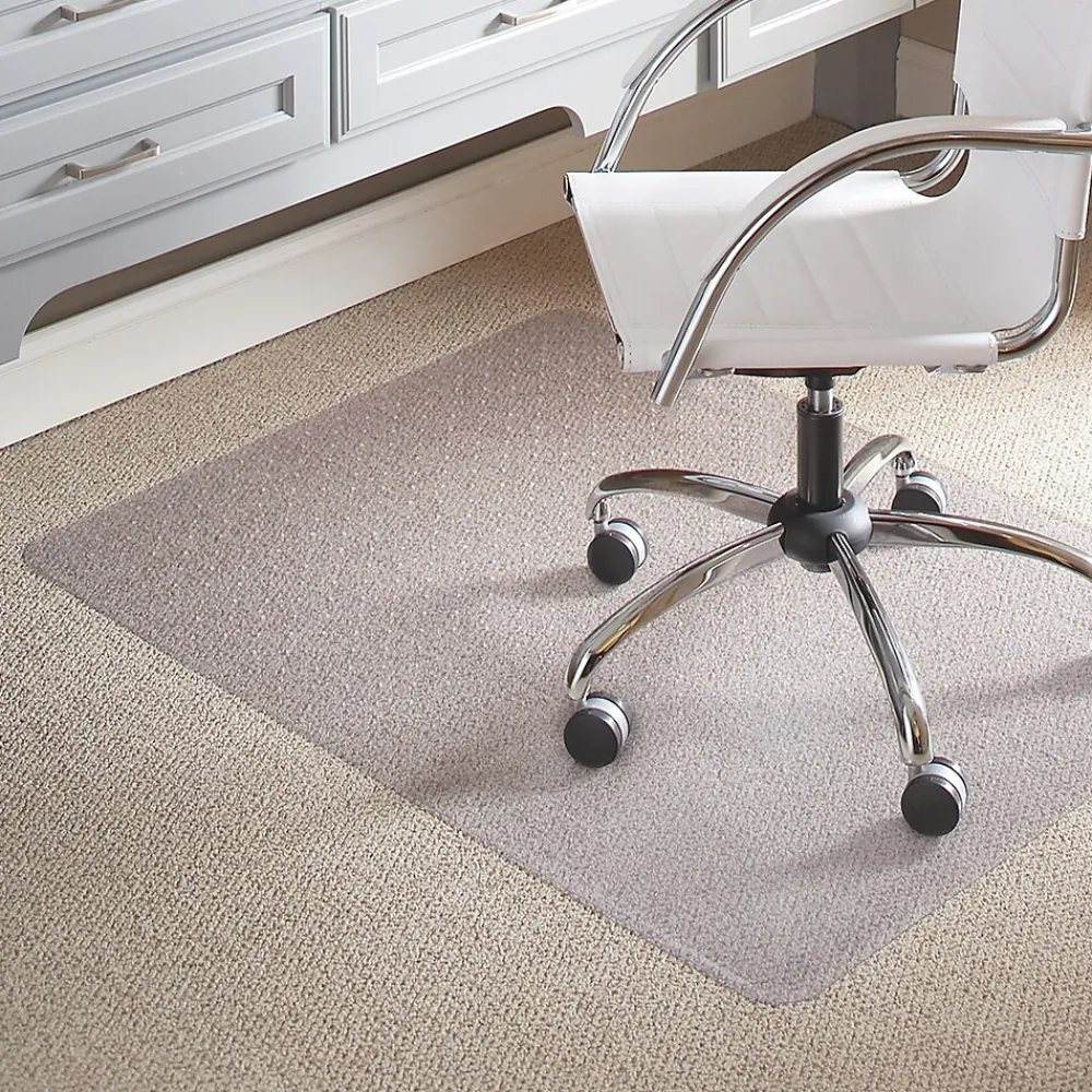 Chair Mats*ES Robbins EverLife Carpet Chair Mat, 46" x 60'', Medium-Pile, Clear (128371)