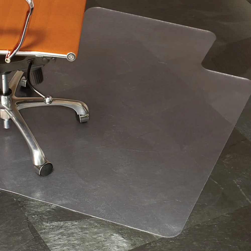 Chair Mats*ES Robbins Natural Origins Hard Floor Chair Mat with Lip, 45" x 53'', Clear (ESR143012)