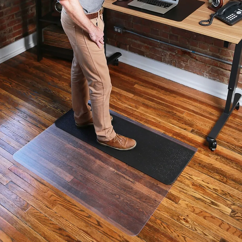 Chair Mats*ES Robbins E.S. Robbins Sit or Stand Mat Hard Floor Chair Mat, 45" x 53'', Clear (ESR184603)