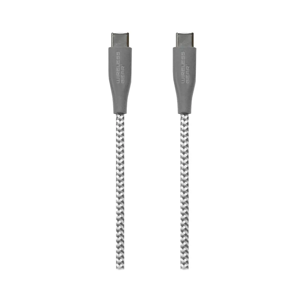 ESI Wireless Gear 6' USB-C Cable, Male to Male, White/Gray (BL1775)