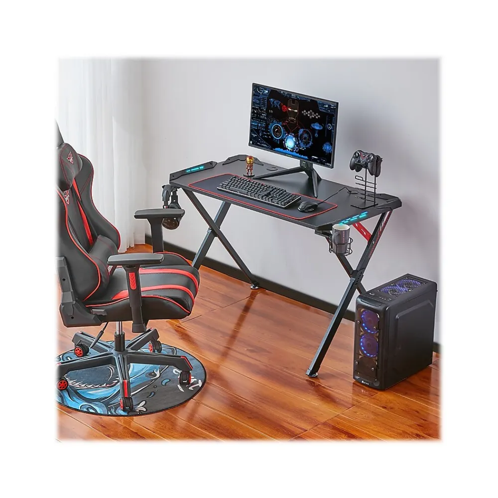 Computer Desks*Eureka Ergonomic 44" Computer Gaming Desk, Black (GD0085-BK)