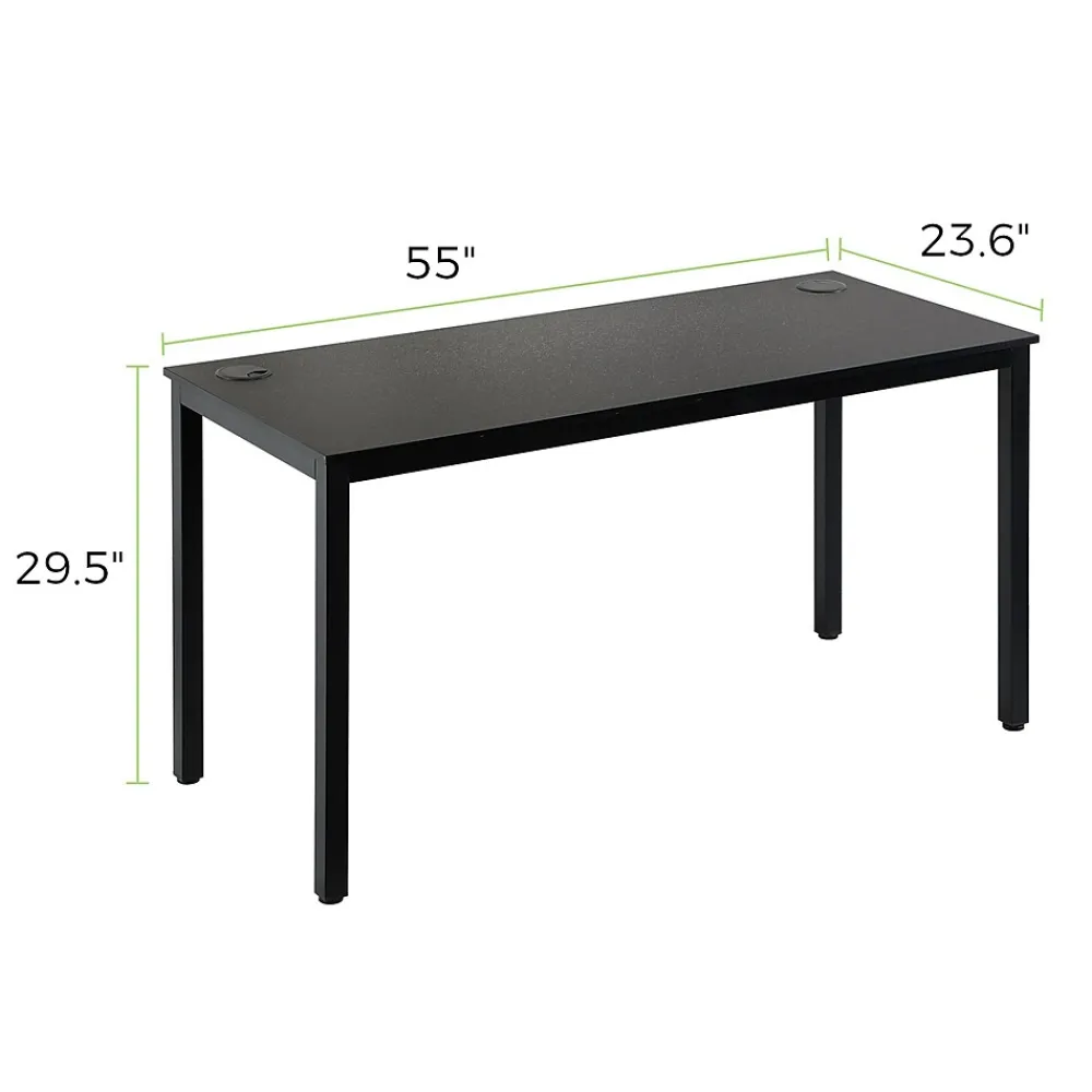 Computer Desks*Eureka Ergonomic 55"W Computer Desk, Black (CD008)