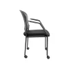Folding & Stacking*Eurotech Breeze Mesh Back Fabric Office Chair, Black, 2/Carton (FS9070)