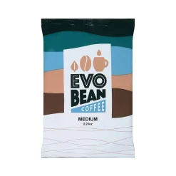 Evo Bean Ground Coffee, Frac Pack, Medium Roast, 2.25 Oz., 24/Carton (68800)