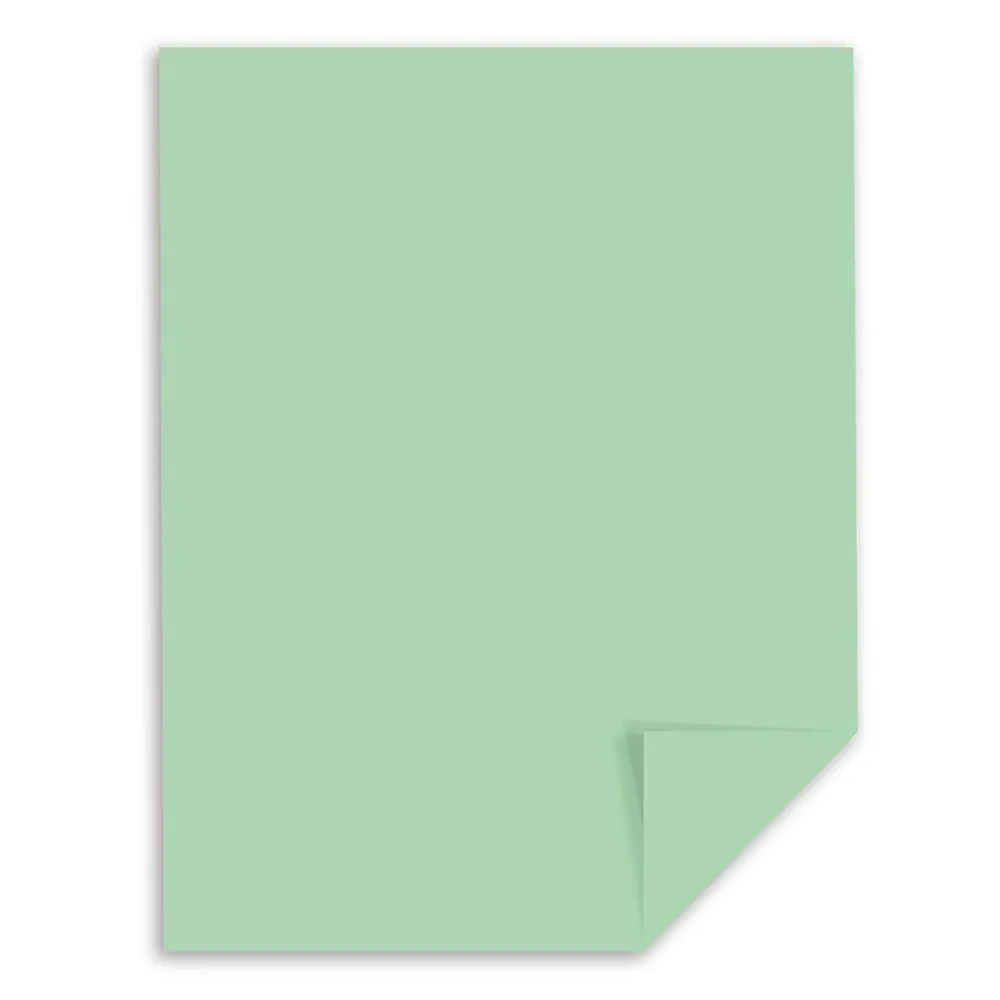 Card Stock*Exact 110 lb. Index Paper, 8.5" x 11", Green, 250 Sheets/Pack (WAU49561)