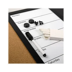 Dry Erase*Excello Global Products Combination Board, Wood Frame, 15