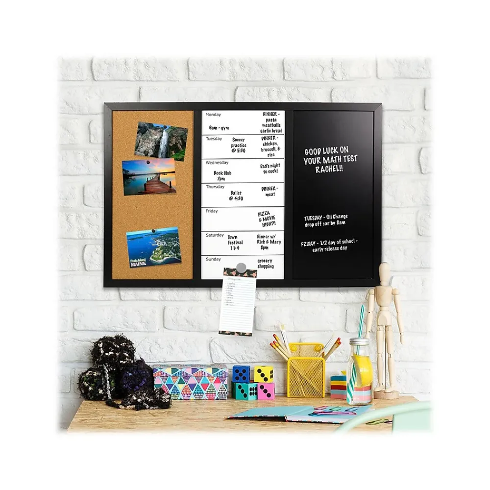 Dry Erase*Excello Global Products Combination Board, Wood Frame, 15" x 23.5" (EGP-HD-0317)