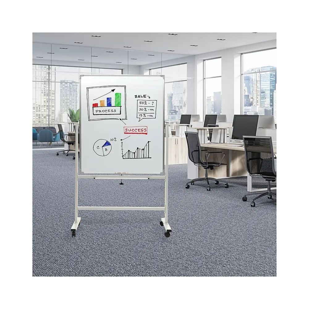 Dry Erase*Excello Global Products Double Sided Magnetic Mobile Dry-Erase Whiteboard Easel, 36" x 42" (EGP-HD-0546)