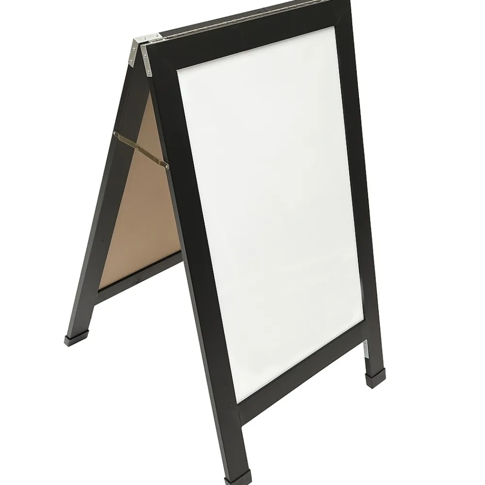 Dry Erase*Global Printed Products Excello Global Products Indestructible A-Frame Whiteboard, 40" x 22", Black (EGP-HD-0538-BK)
