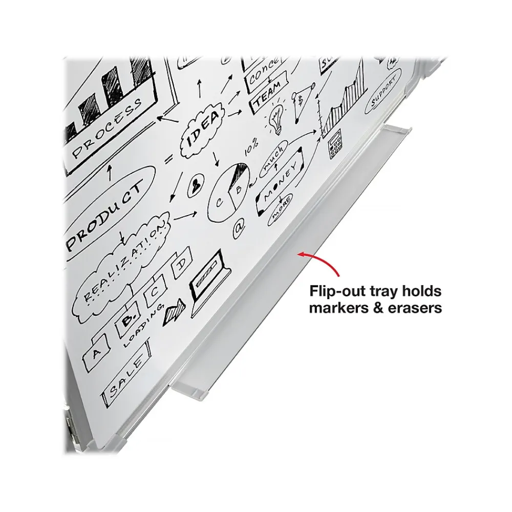 Dry Erase*Excello Global Products Magnetic Dry-Erase Folding Whiteboard, 40" x 60" (EGP-HD-0482)