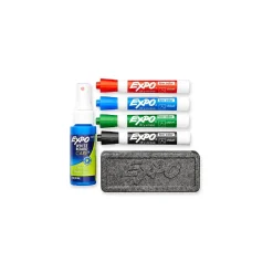 Markers|Expo Tank Dry Erase Marker, Chisel Tip, Assorted, Starter Set/Kit (80653)