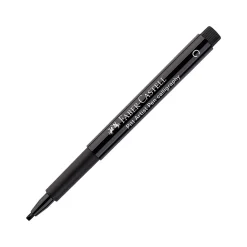 Markers|Faber-Castell PITT Artist Pen Calligraphy Marker, Chisel Tip, Black Ink, 3/Pack (800076)