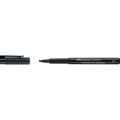 Markers|Faber-Castell PITT Artist Pen Calligraphy Marker, Chisel Tip, Black Ink, 3/Pack (800076)